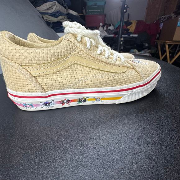 Vans X One Piece Anime Collection Youth 2 Straw Look With Rope Style Laces - Picture 4 of 12